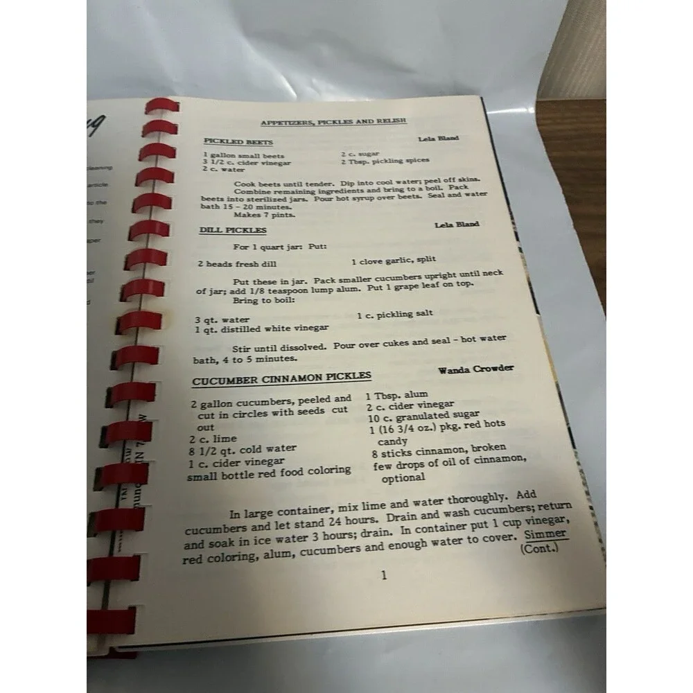 Temple Baptist Church Cookbook Ladies fellowship Group Vintage 1968-88